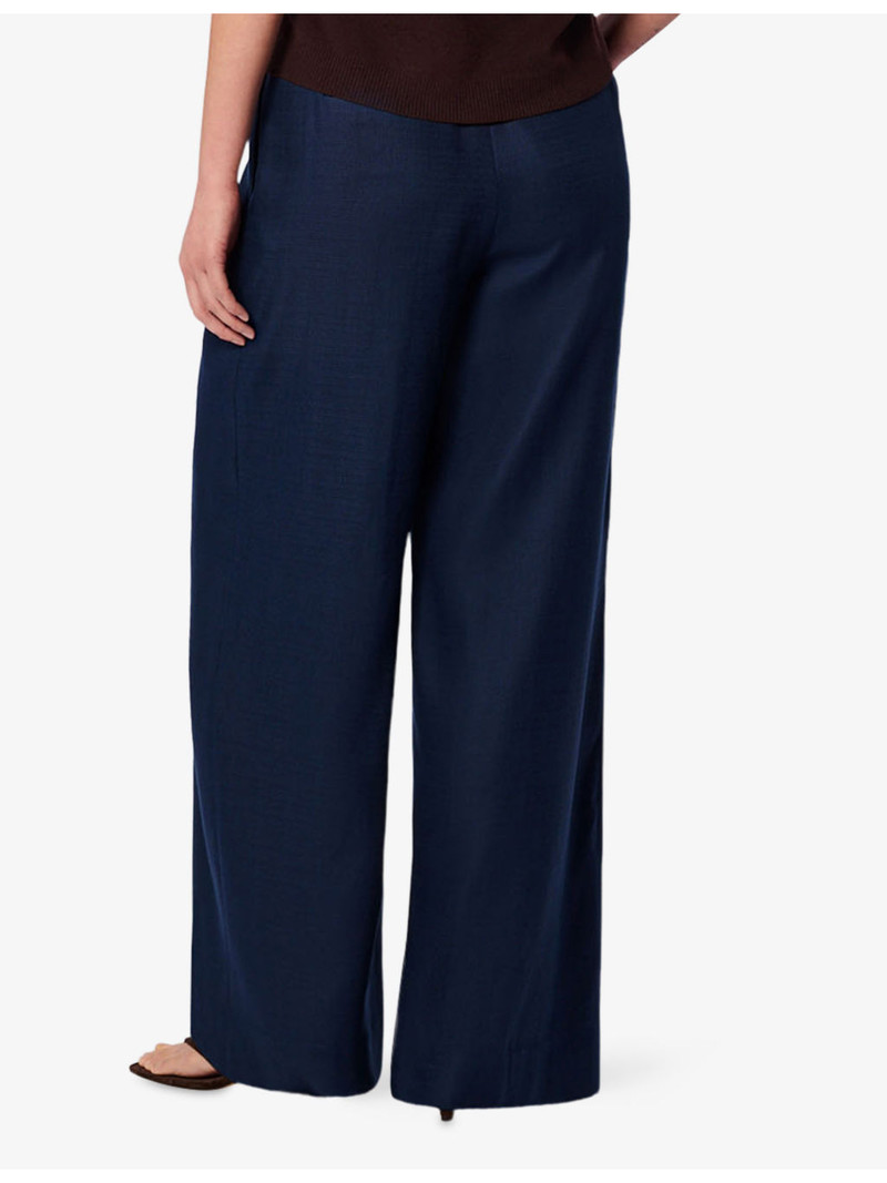 Hopsack Wide-Leg Woven Trousers 4