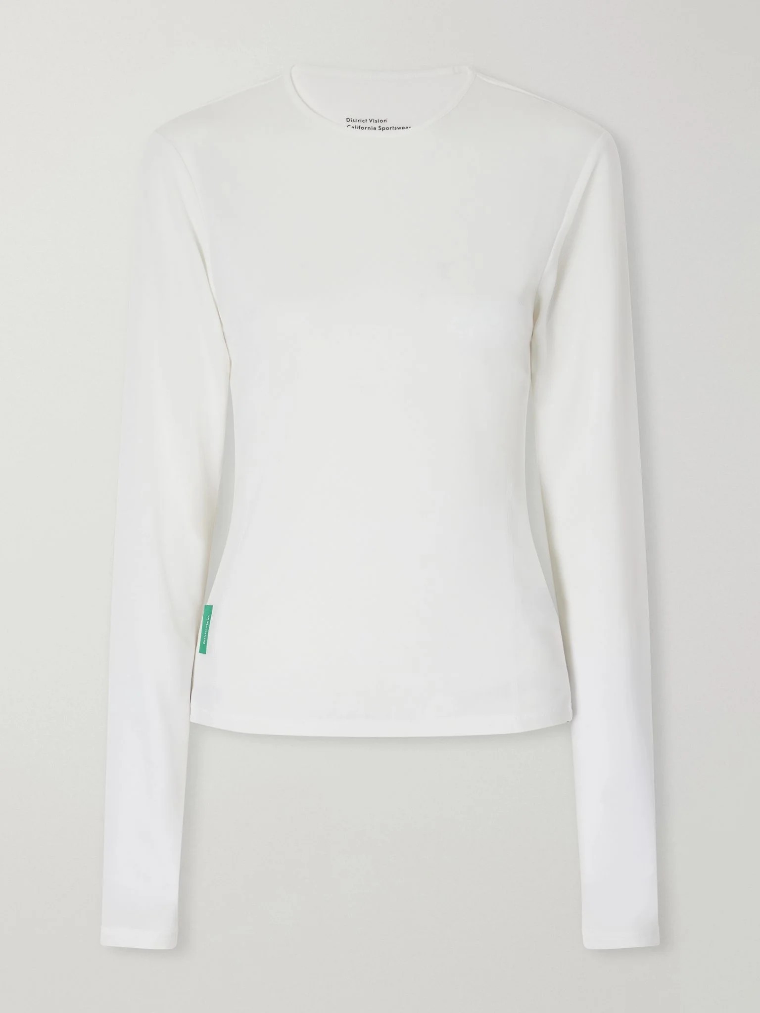 Logo-appliquéd paneled recycled mesh T-shirt White - 1