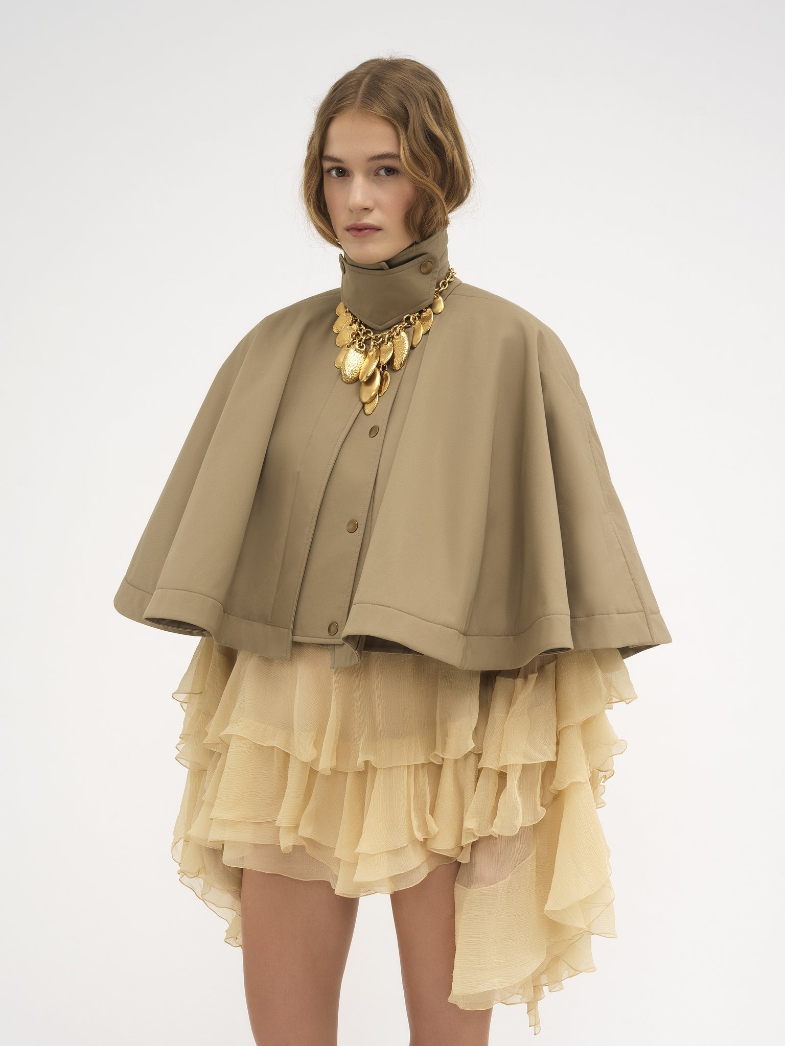 【23AW NEW】Chloe_women / ウール＆コットン ブレザー / Brown Autumn-Winter 2023 | Chloé US