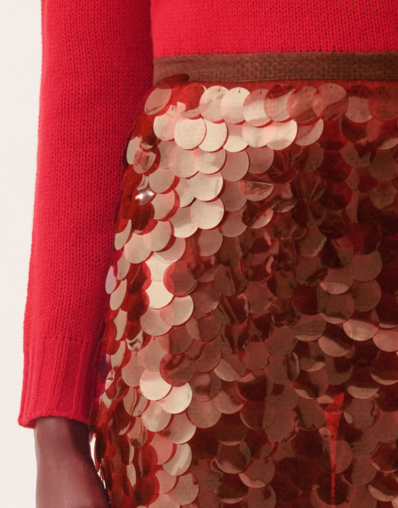 Skirt in printed sequin tulle 5