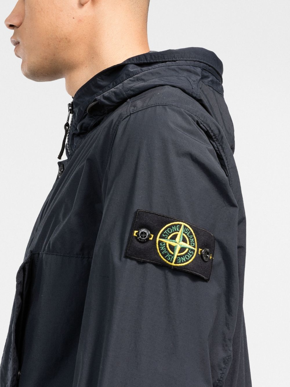 Compass-motif hooded parka - 5