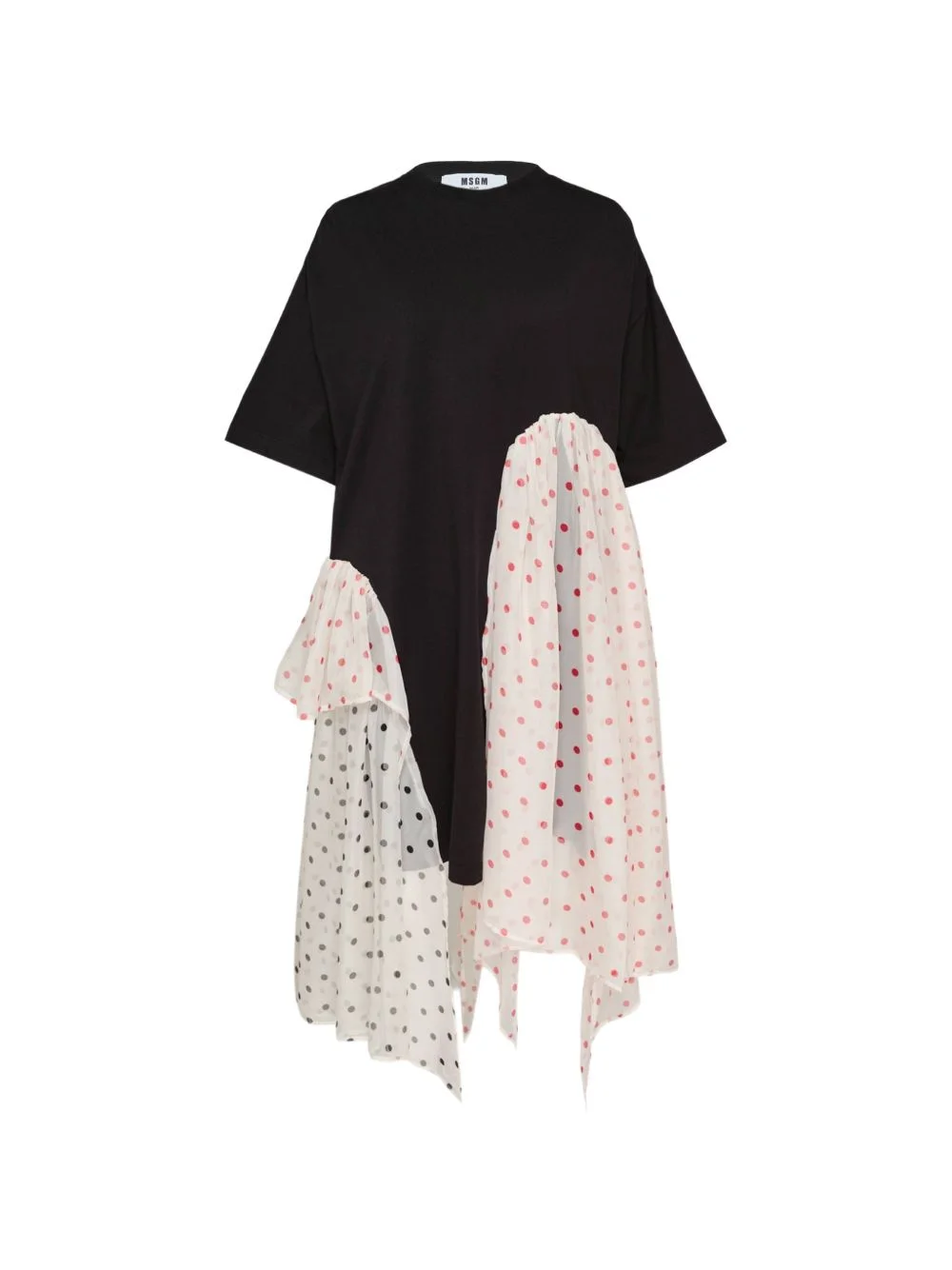 polka-dot layered dress - 1