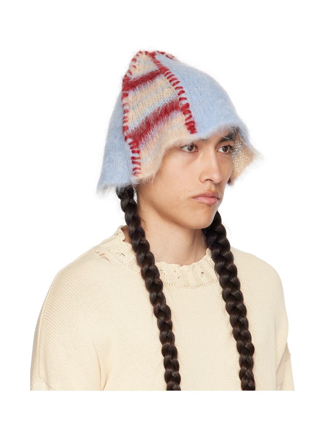 Tan Striped Hat - 2