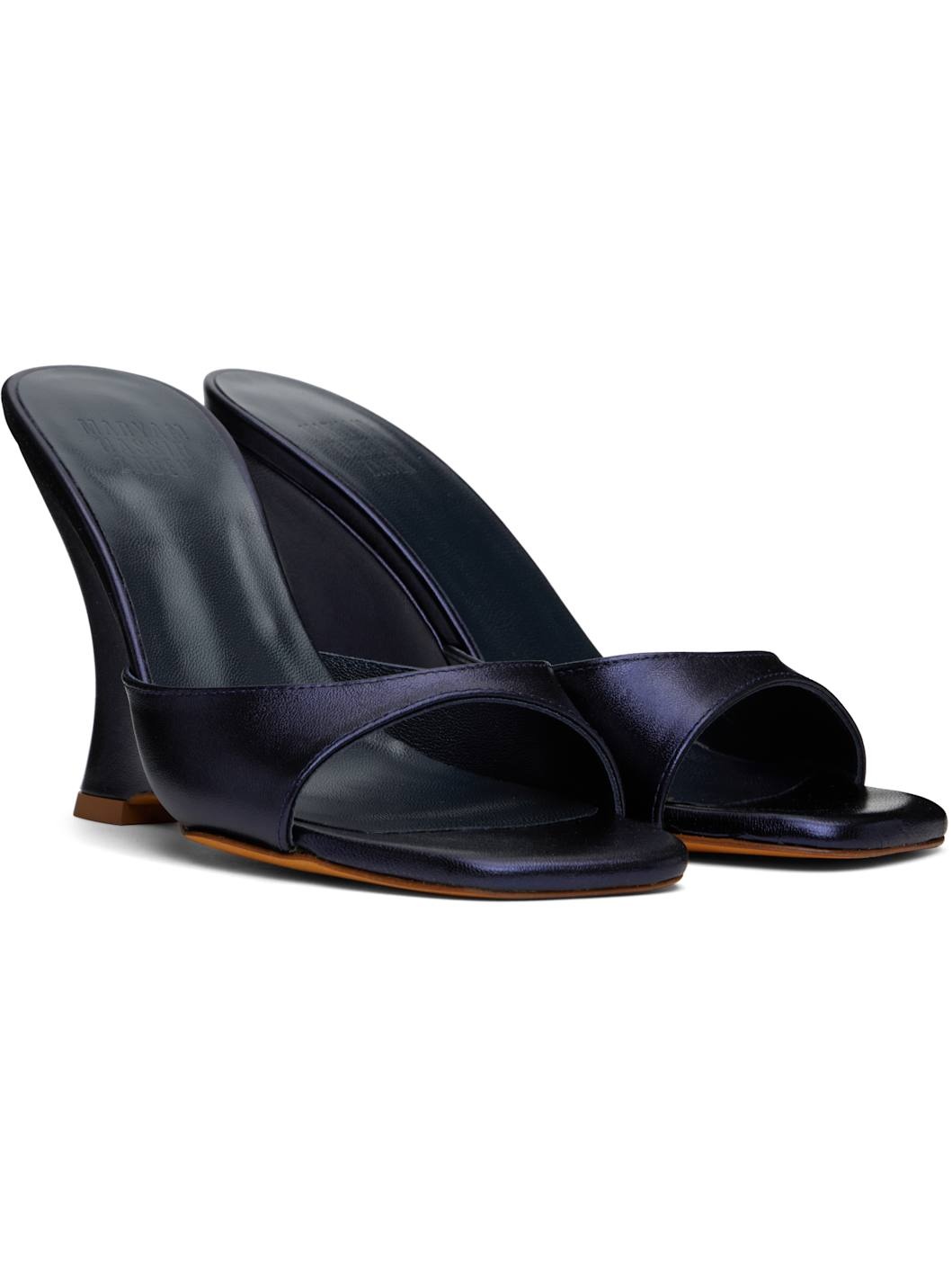 Navy Lido Wedge Heeled Sandals - 4
