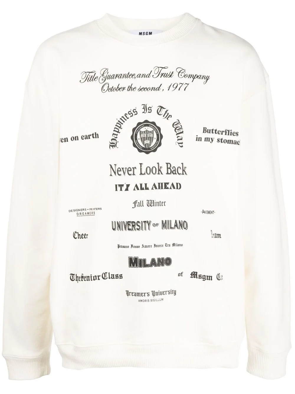 graphic-print cotton sweatshirt - 1