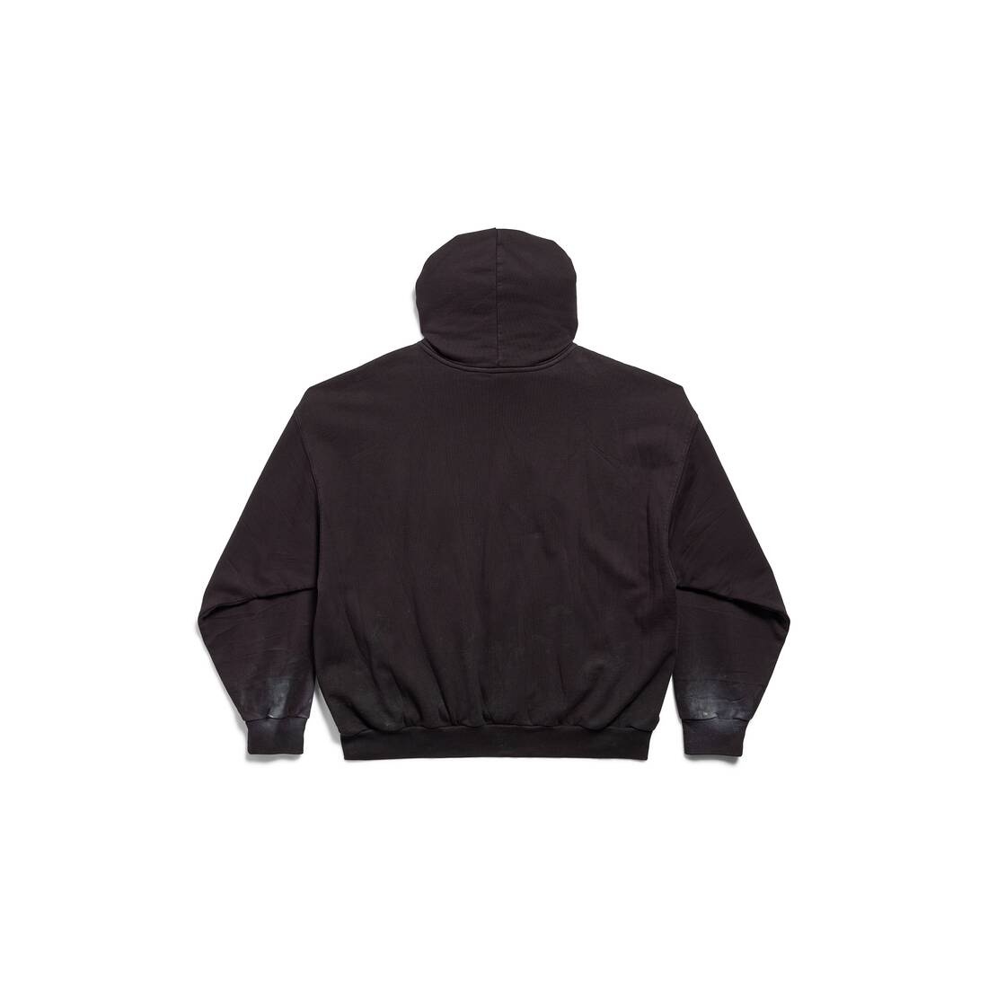 BALENCIAGA Men's Metal Bb Stencil Hoodie Medium Fit in Black