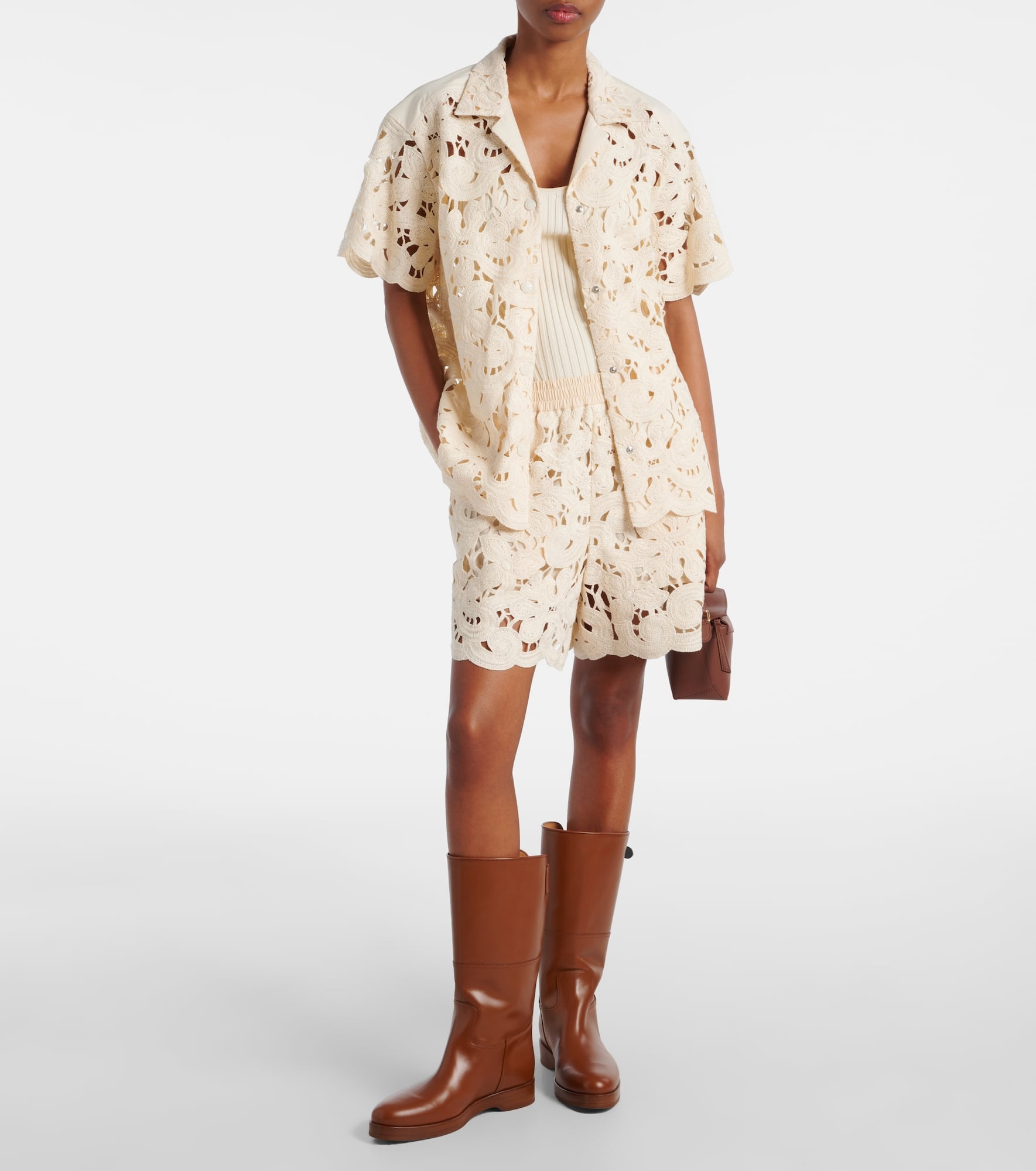 Cotton-blend shorts - 2