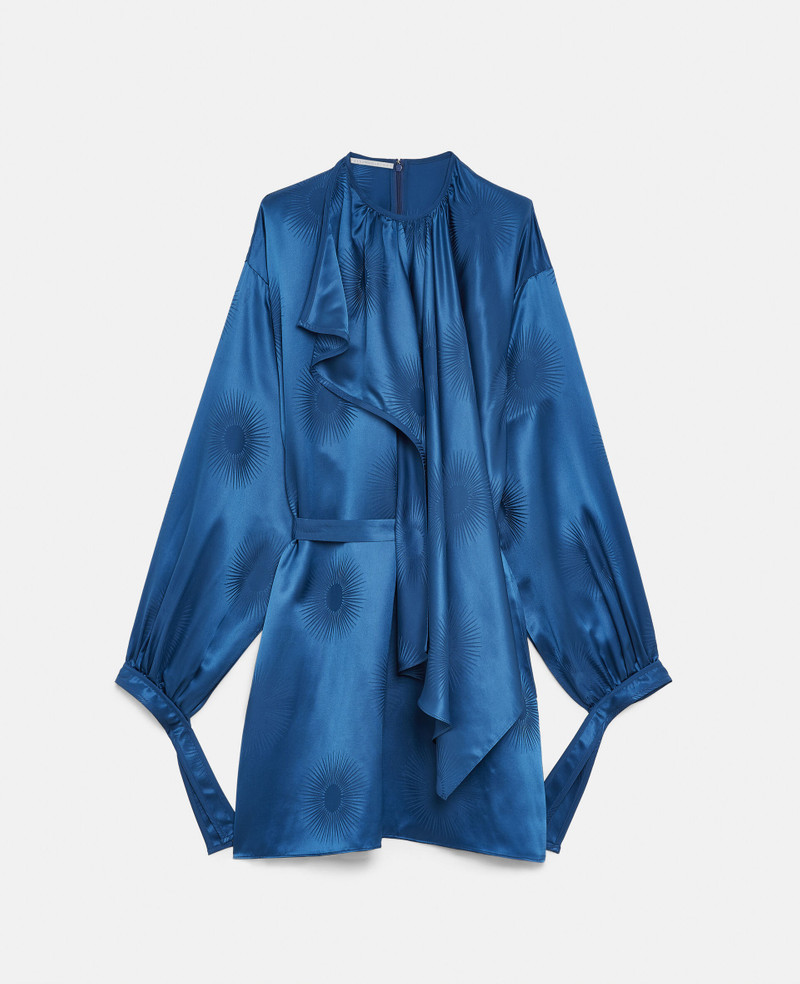 Belted Silk Mini Dress - 1