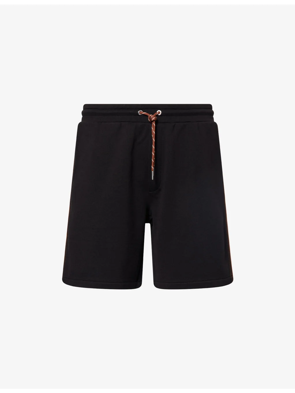 Logo-Patch Striped-Panel Cotton Shorts - 1