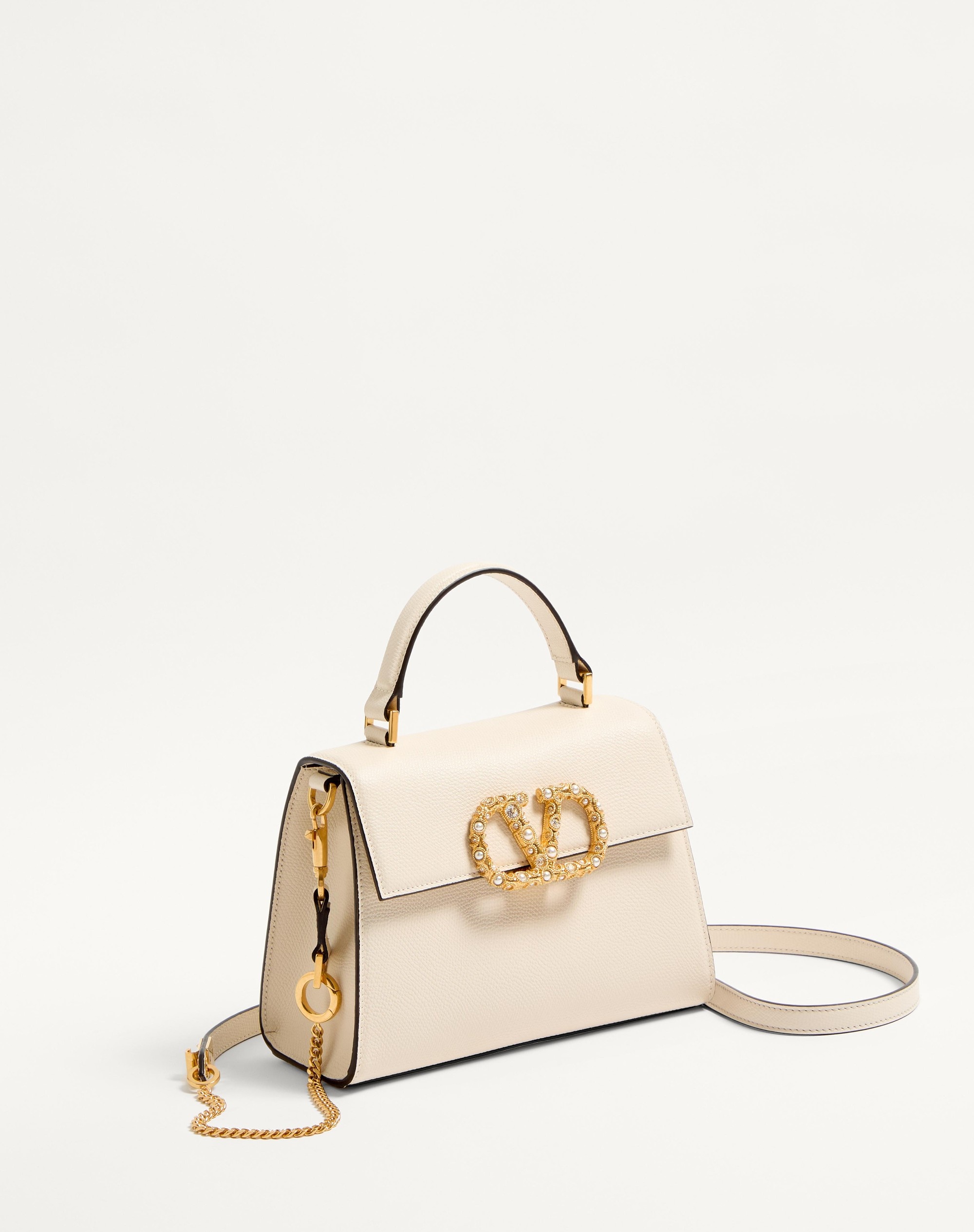 VALENTINO GARAVANI VSLING SMALL HANDBAG IN GRAINY CALFSKIN WITH JEWEL LOGO - 2