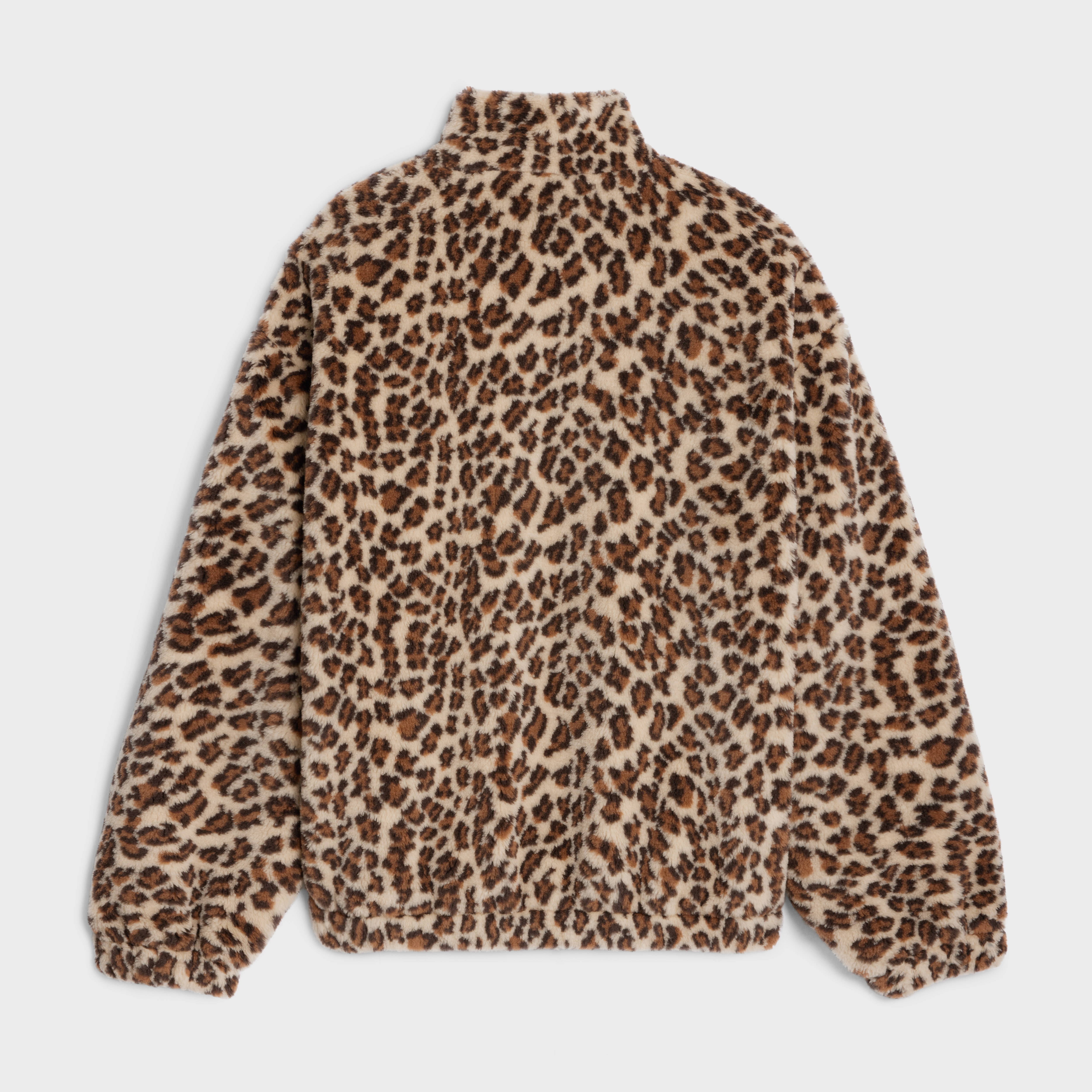 celine jacket in leopard-print fleece - 2