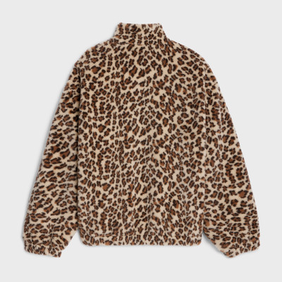 CELINE celine jacket in leopard-print fleece outlook