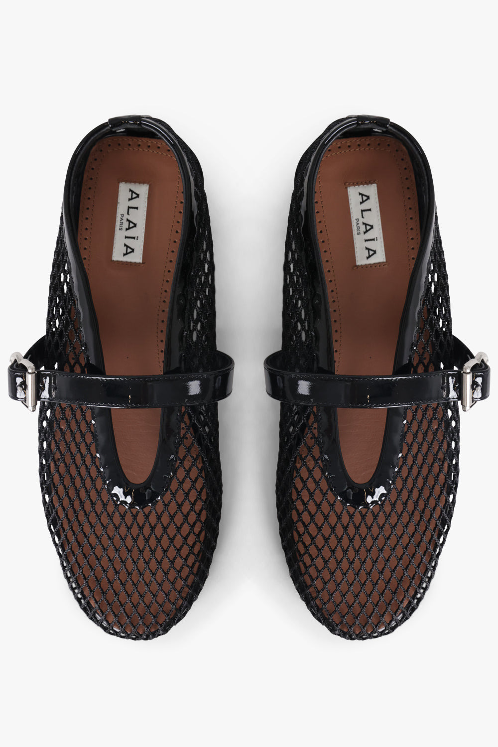 FISHNET BALLERINA STRAP FLAT | BLACK - 4