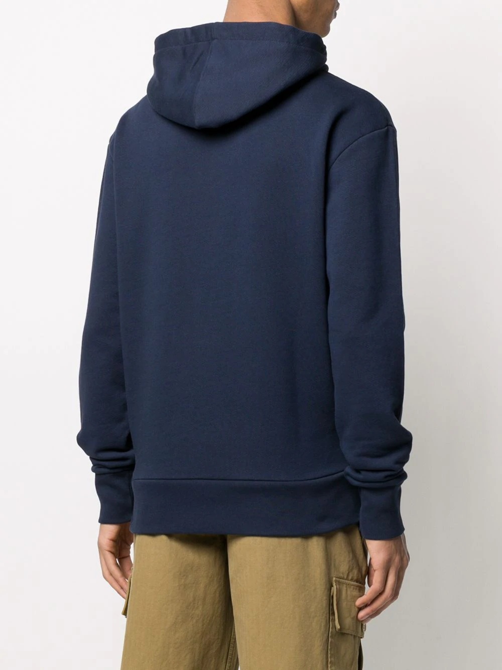 fox logo patch front pocket hoodie - 5