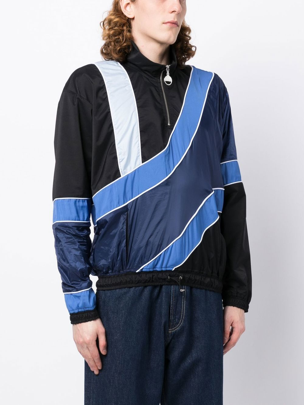 striped half-zip jacket - 3