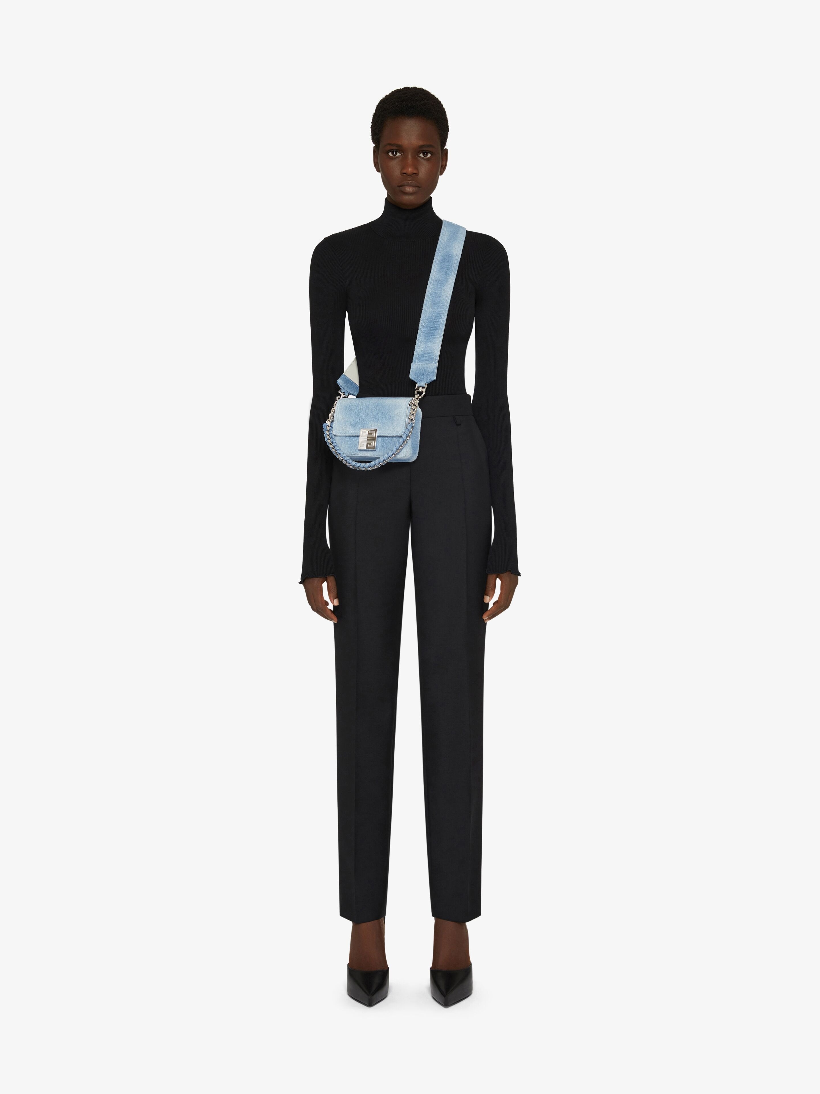 SMALL 4G BAG IN DENIM WITH CHAIN - 2