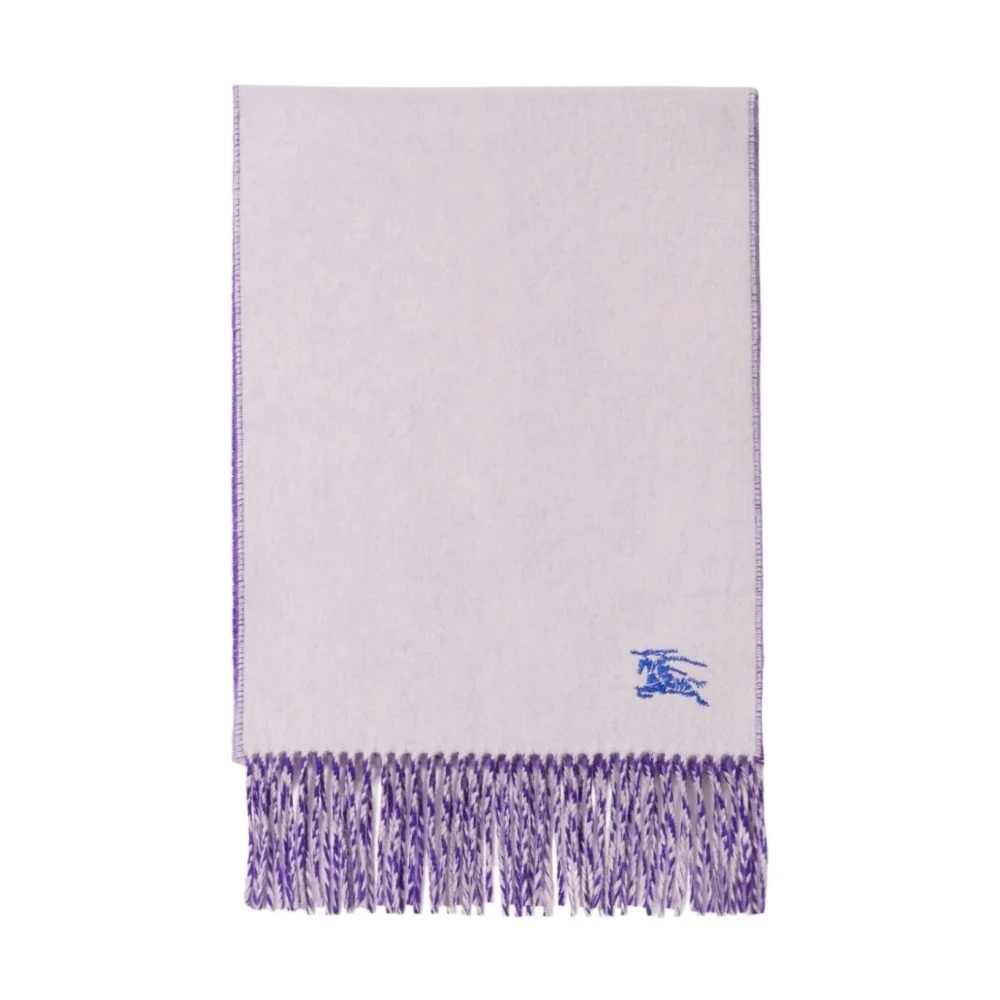 【関税＆送料込み】Burberry Knight Solid Scarf BNWT Burberry Equestrian Knight Wool Scarf Lilac Purple Wrap