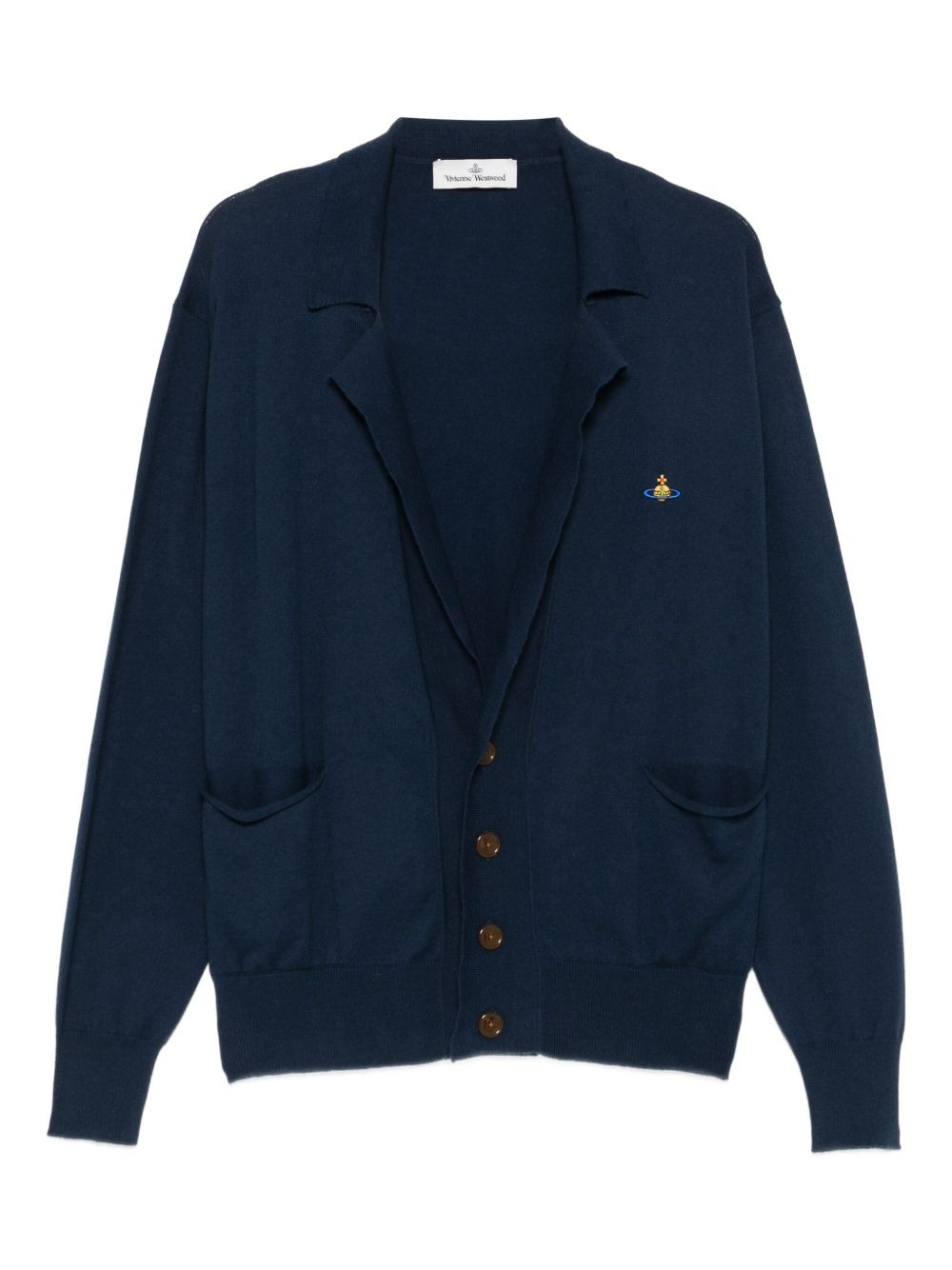 patch-pocket cardigan - 1