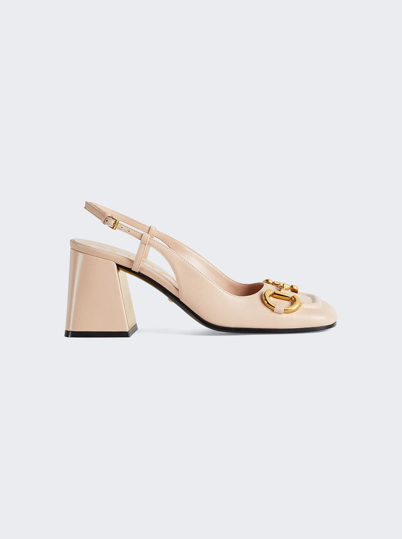 Mid-heel Horsebit Slingback Skin Rose - 1