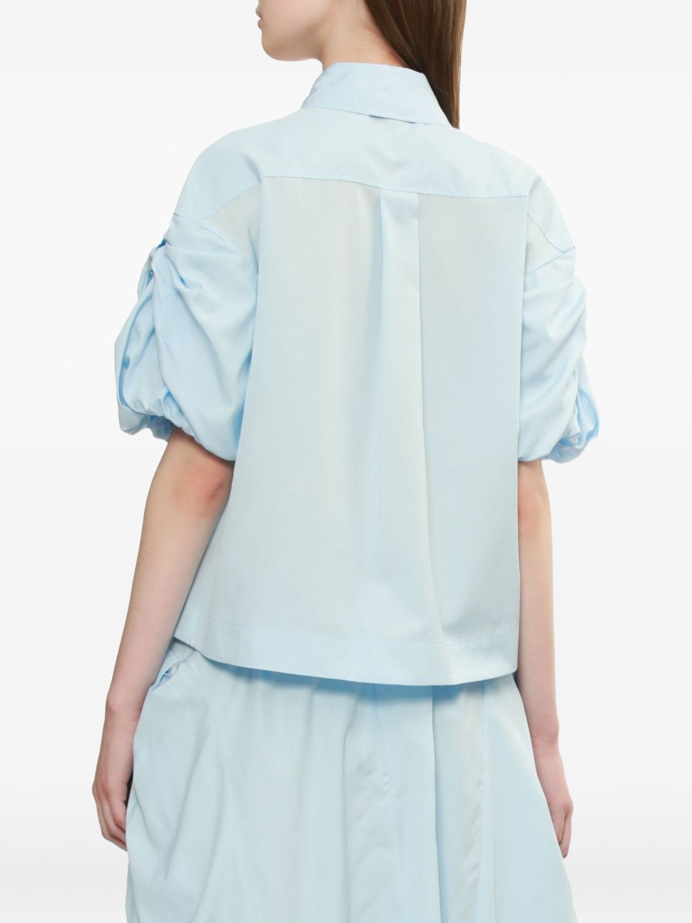 puffed-sleeve pocket shirt - 4
