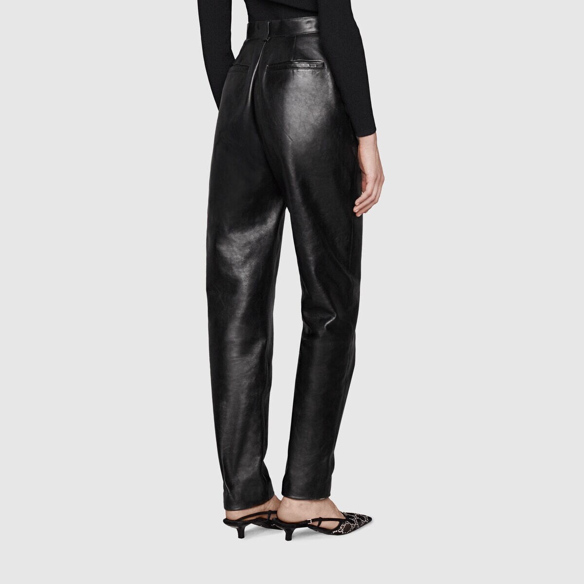 Shiny leather pant - 4