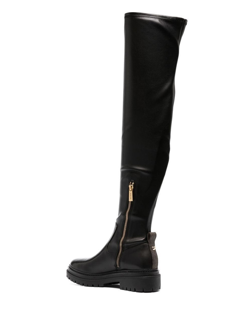 zip-up knee-length boots 3