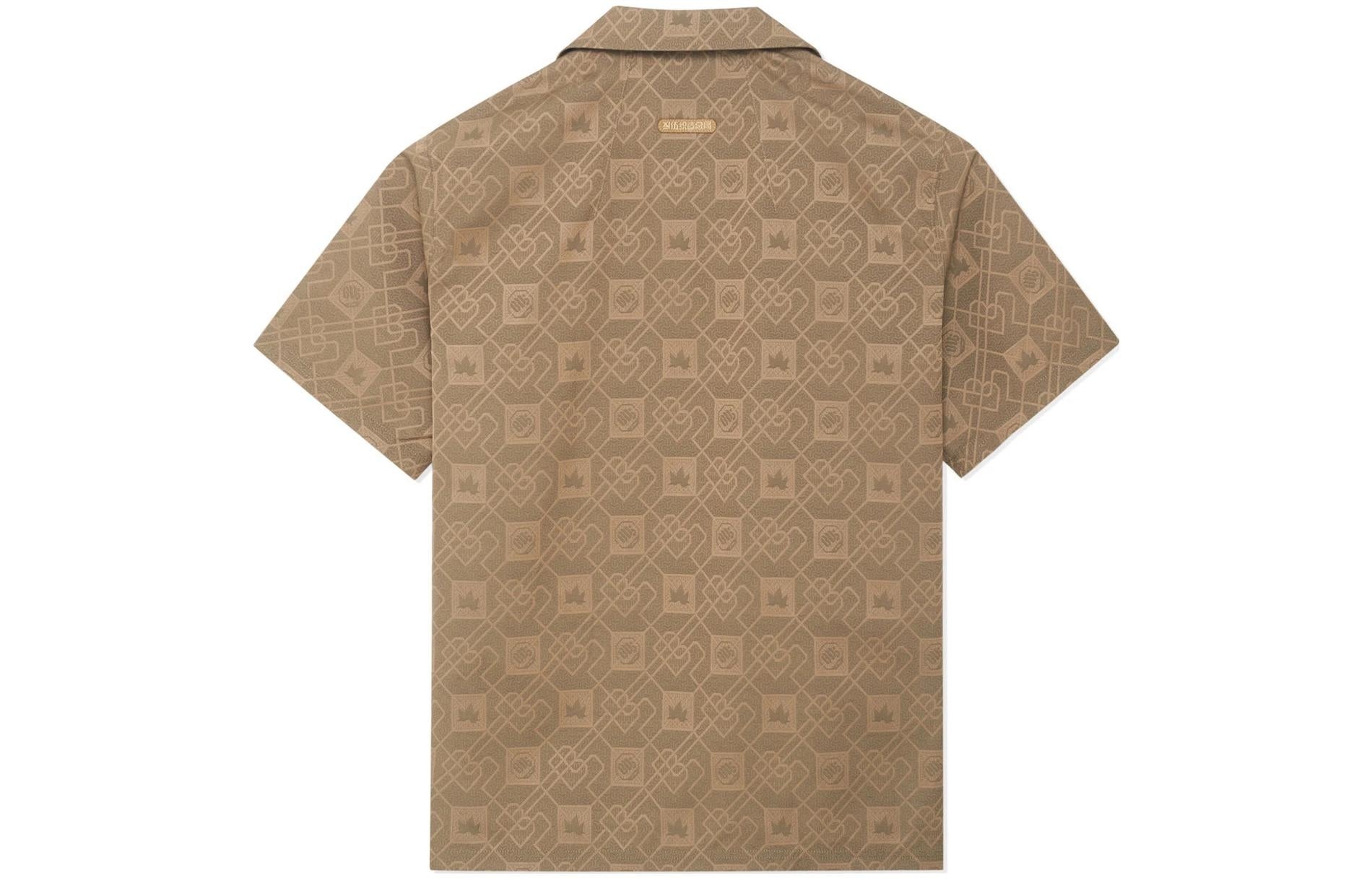 Li-Ning BadFive All-Over Print Shirt 'Khaki' ASHSB53-1 - 2
