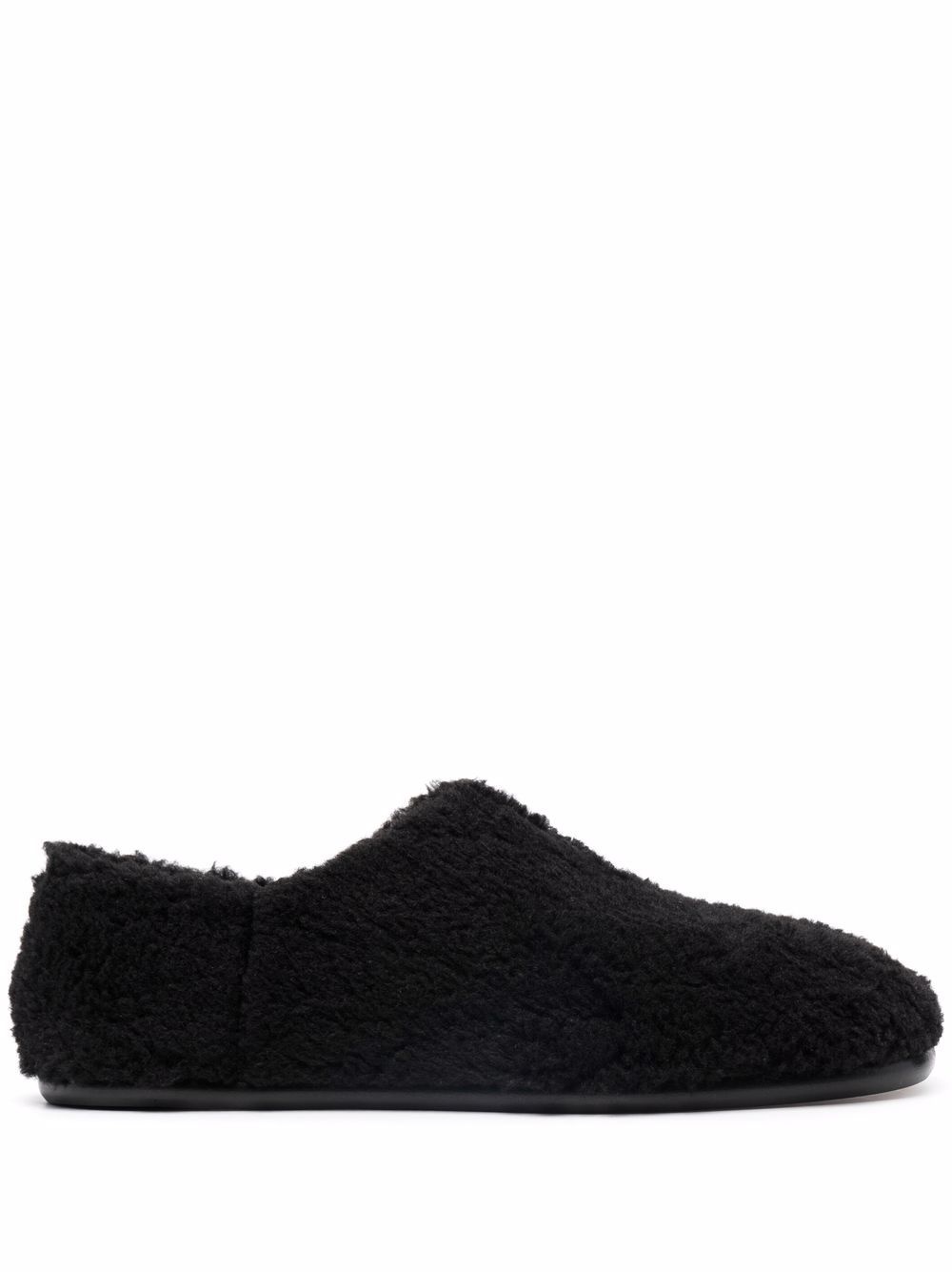 textured-finish flat-sole slippers - 1