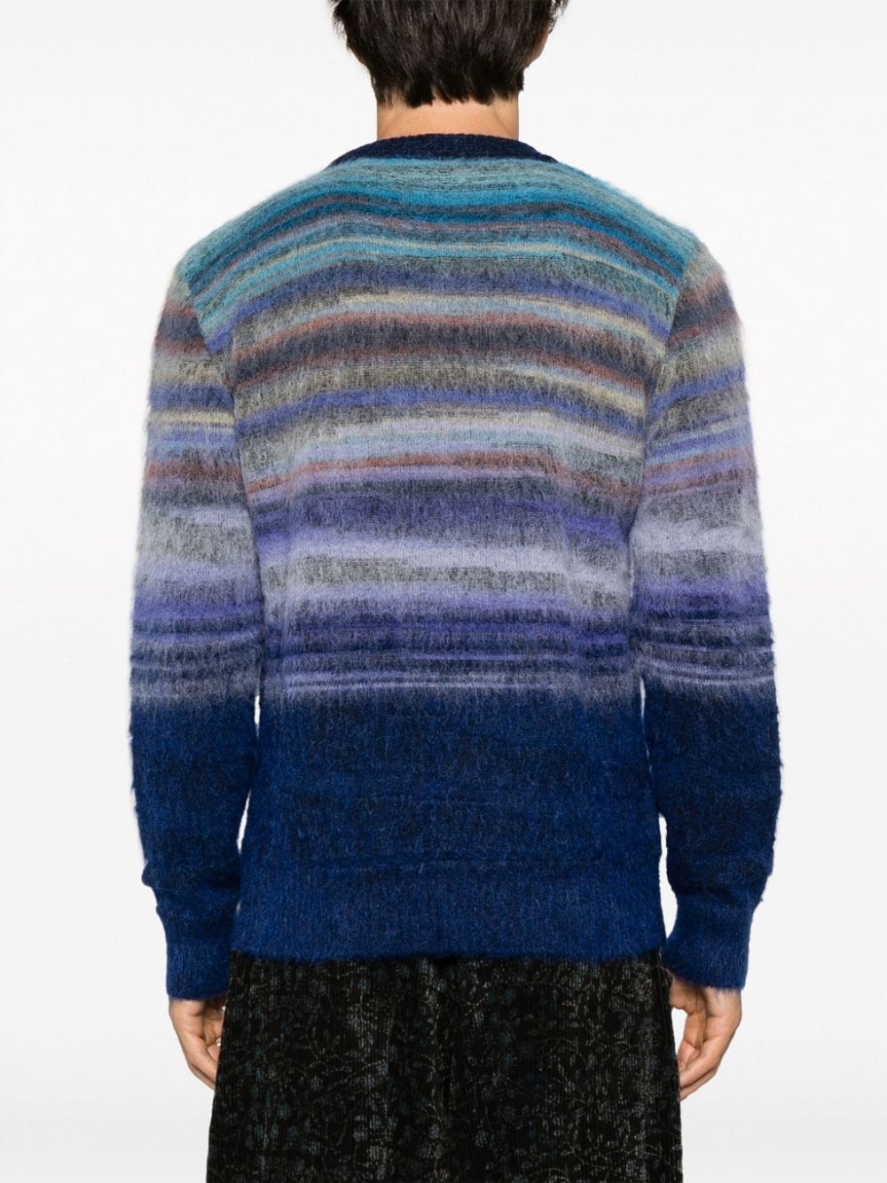 striped crew-neck jumper - 4