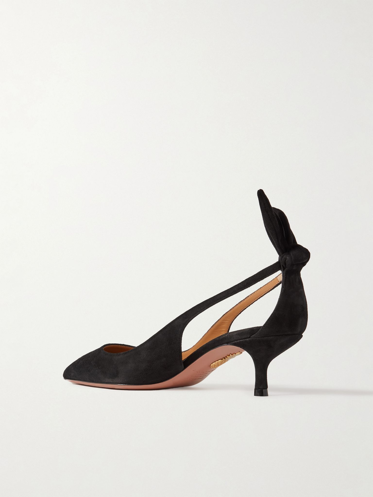 Bow Tie 50 suede pumps Black - 3