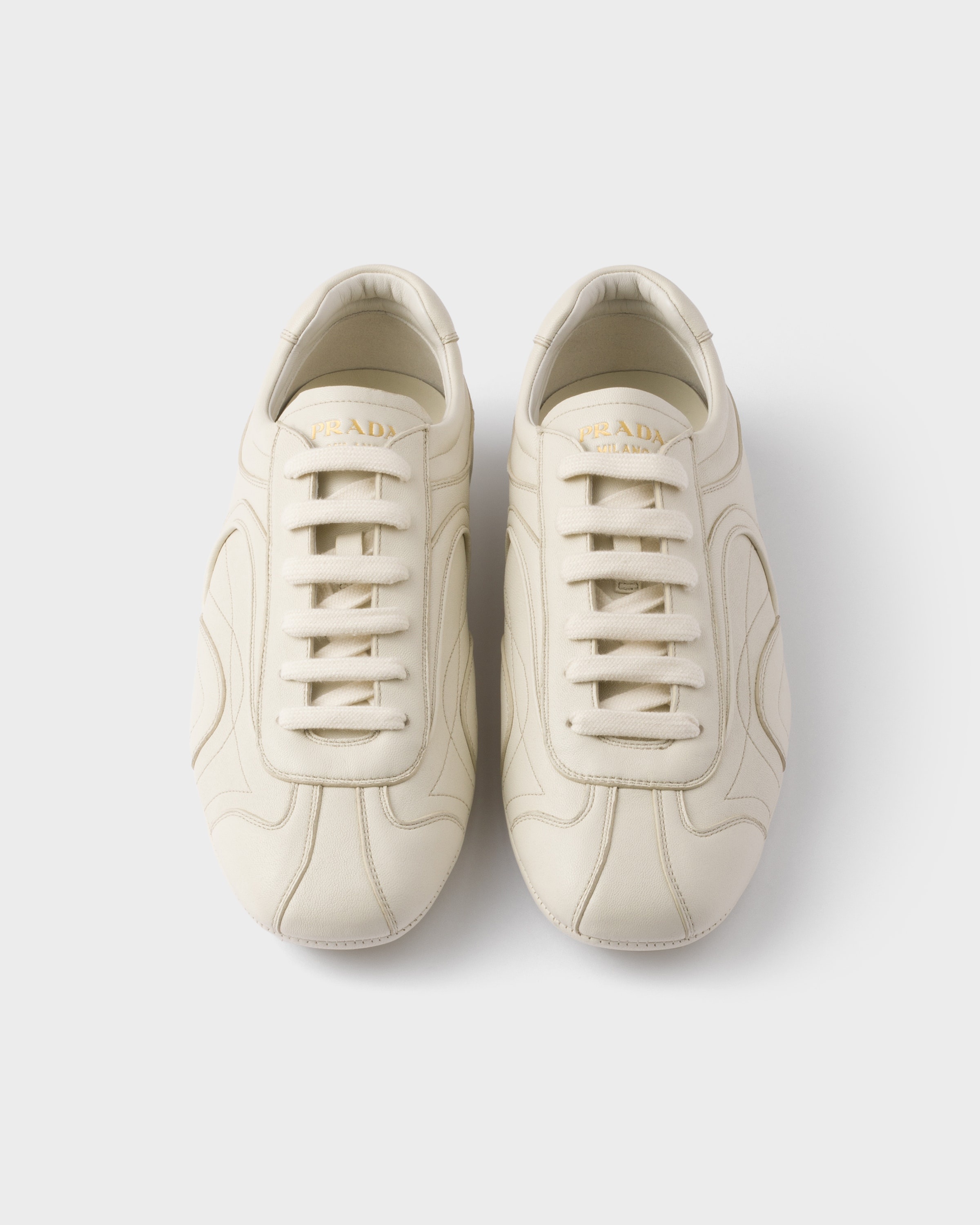 Antiqued nappa leather sneakers - 4