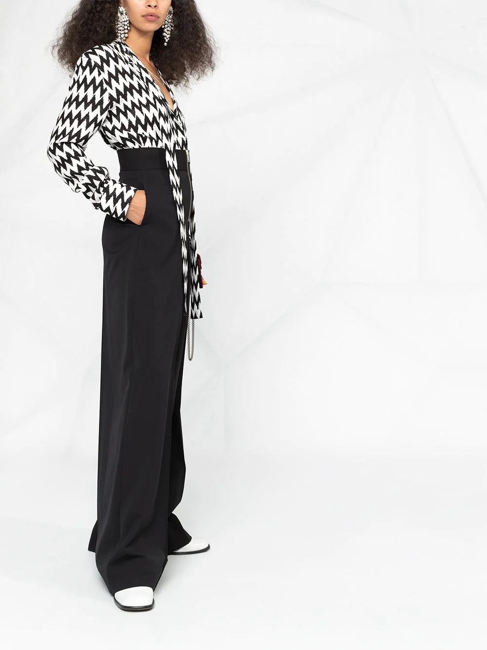printed pussy bow blouse - 4
