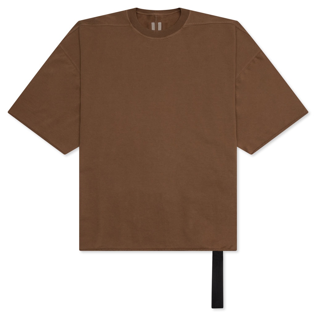 Tシャツ・カットソー RICK OWENS Men T Shirts RU01E5283 BA14 Brown Rick Owens cotton t-shirt Tommy T men's brown color smooth