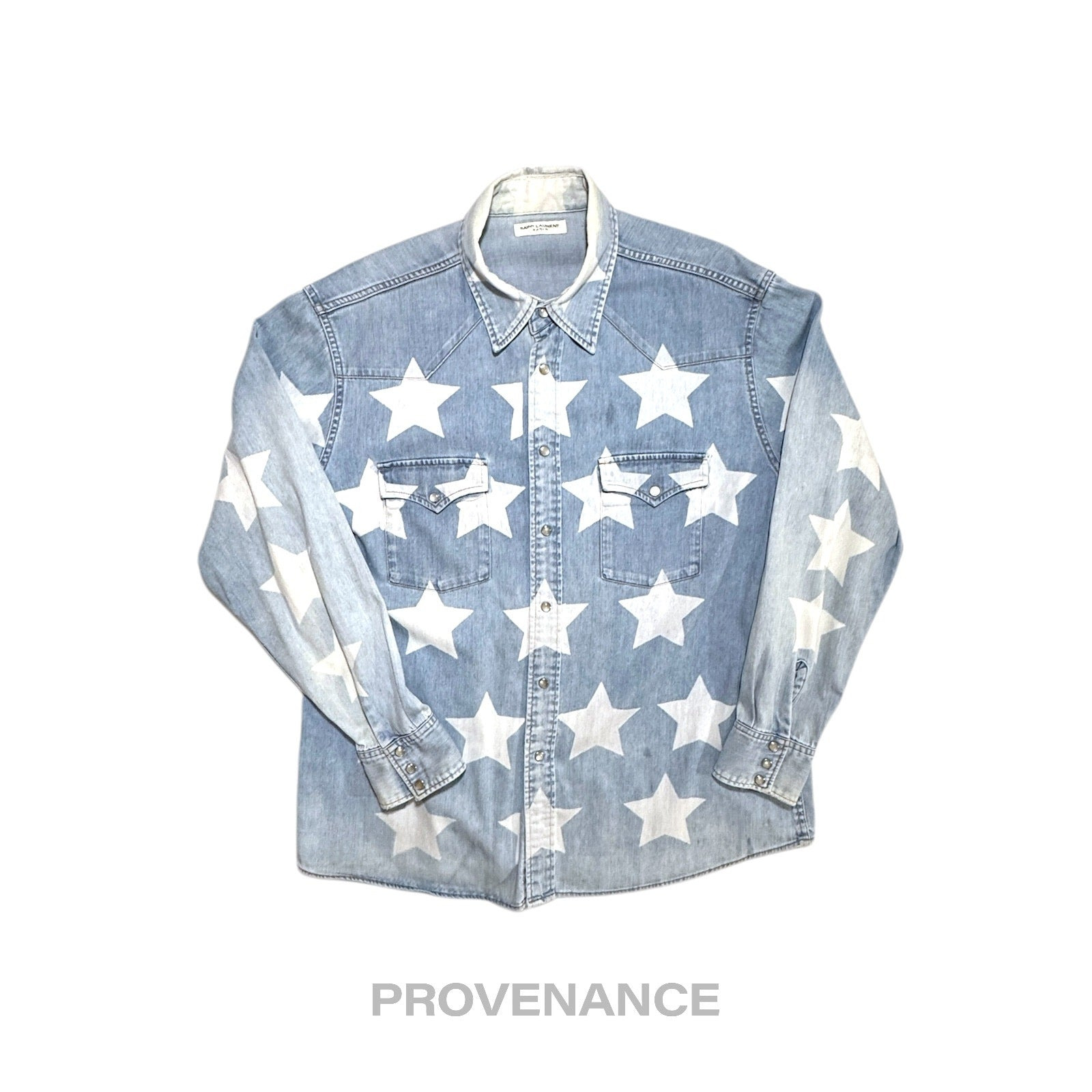 Saint Laurent Paris SLP Western Denim Shirt - Stars S - 3