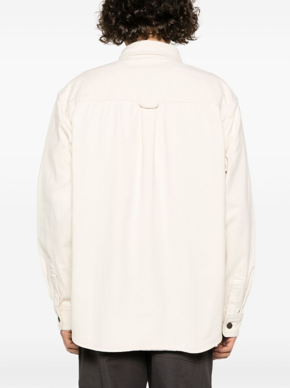 logo-patch cotton shirt - 4