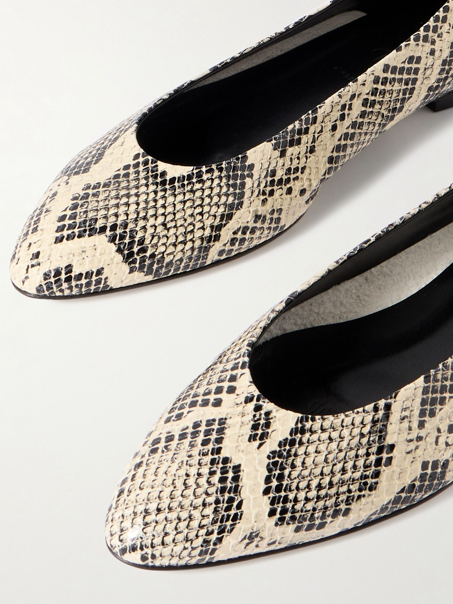 Ellie snake-effect leather ballet flats Snake print - 4