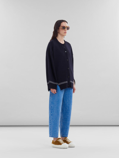 Marni BLUE ORGANIC DENIM CARROT JEANS outlook