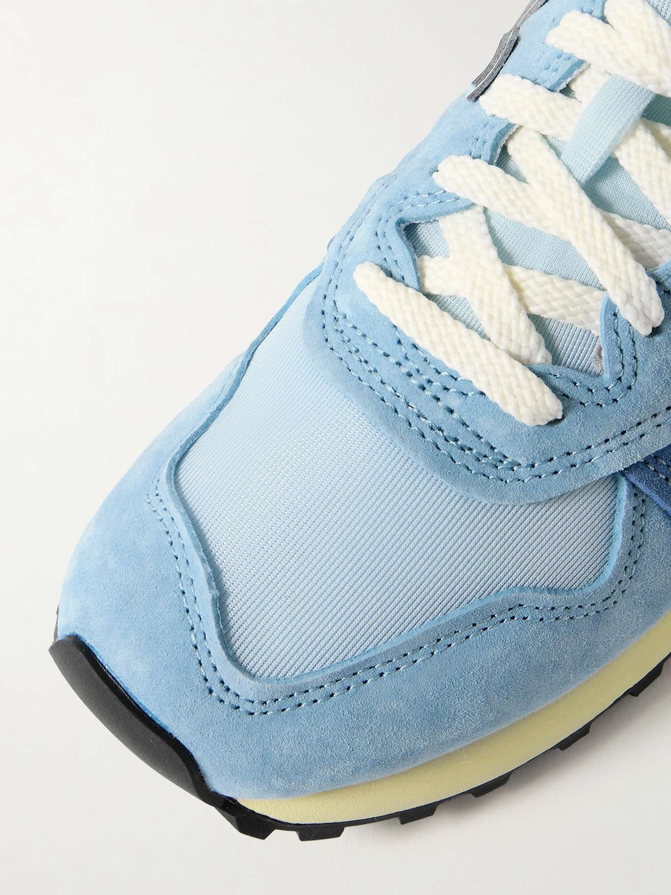 574 leather-trimmed suede and mesh sneakers - 4