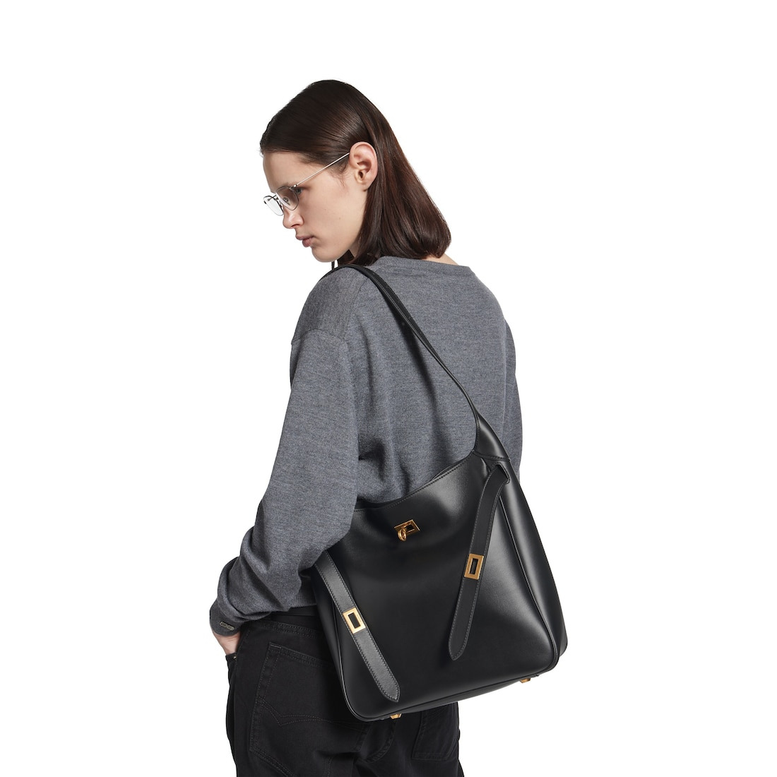 Women's Bel Air Small Hobo Bag  in Black - 8