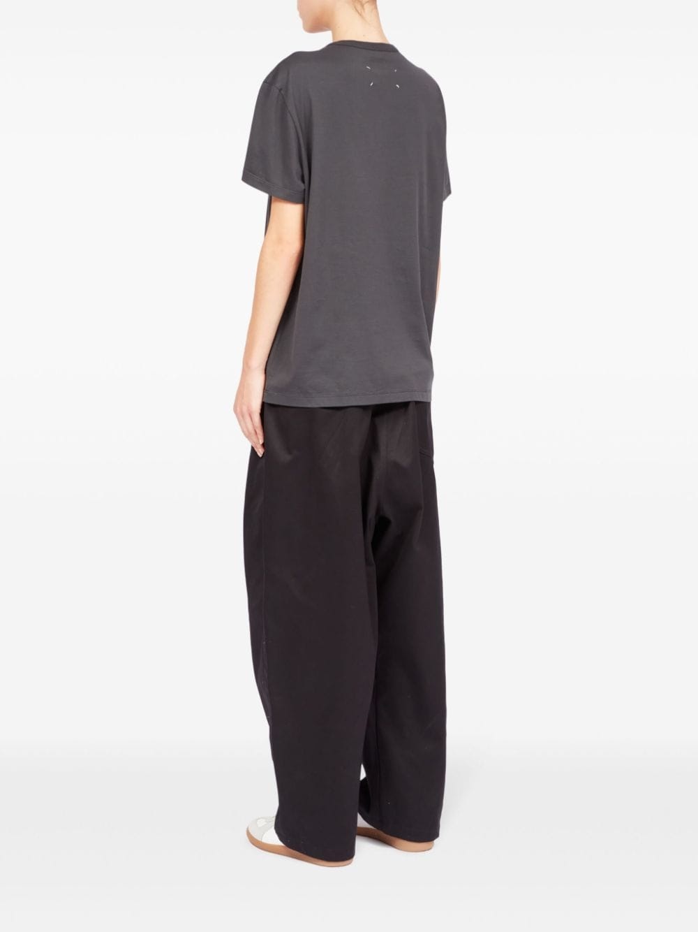 distorted-logo cotton T-shirt - 5