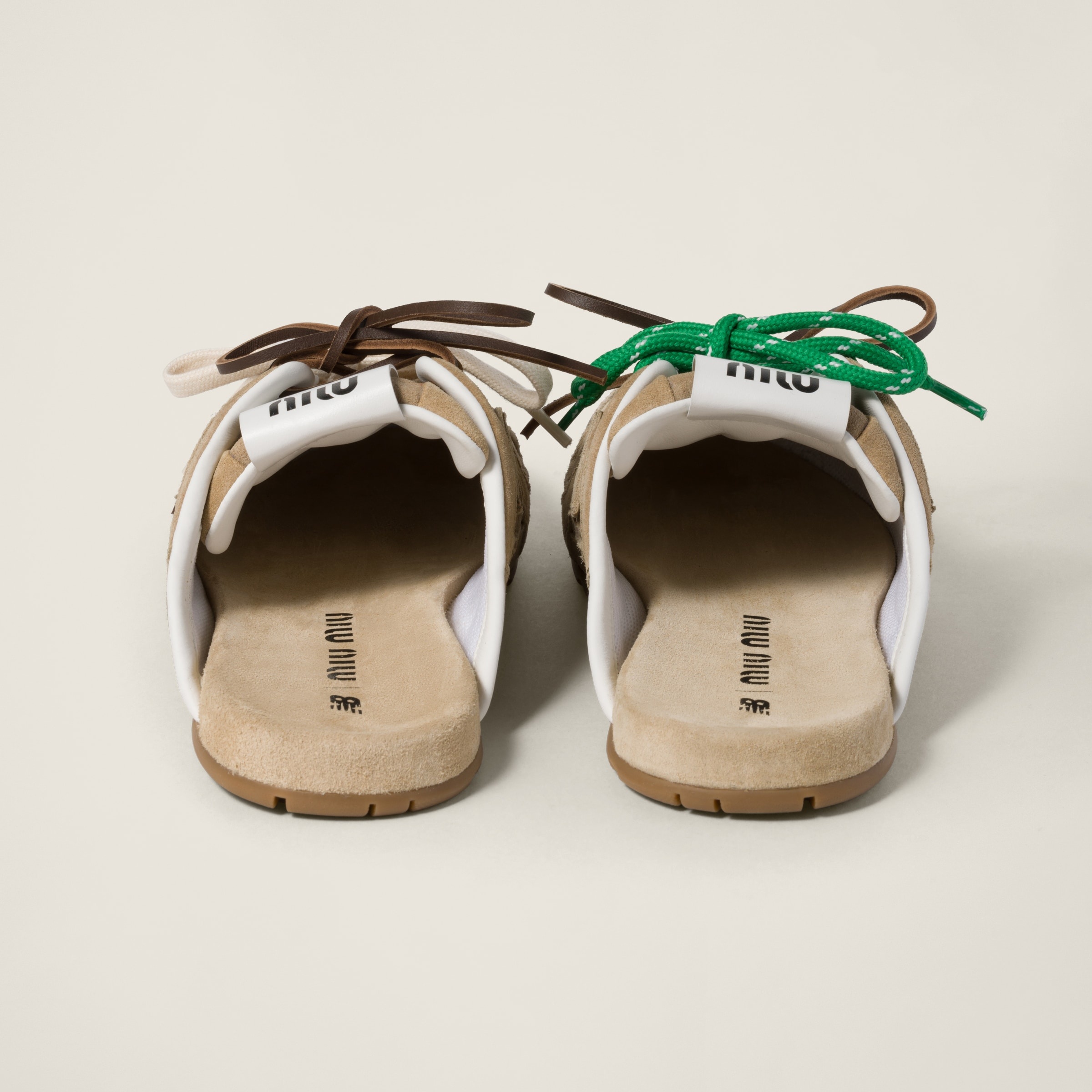 New Balance X Miu Miu 530 SL faded suede mules - 3