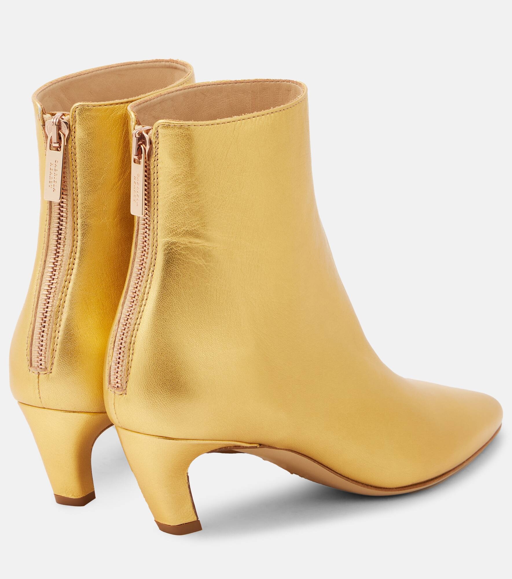 Clayton metallic leather ankle boots - 3