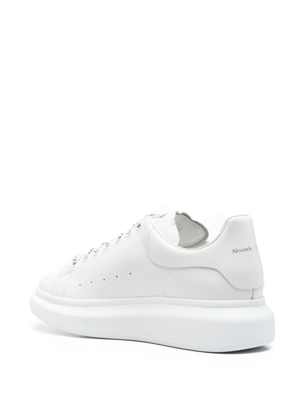 Leather sneaker with logo - 3
