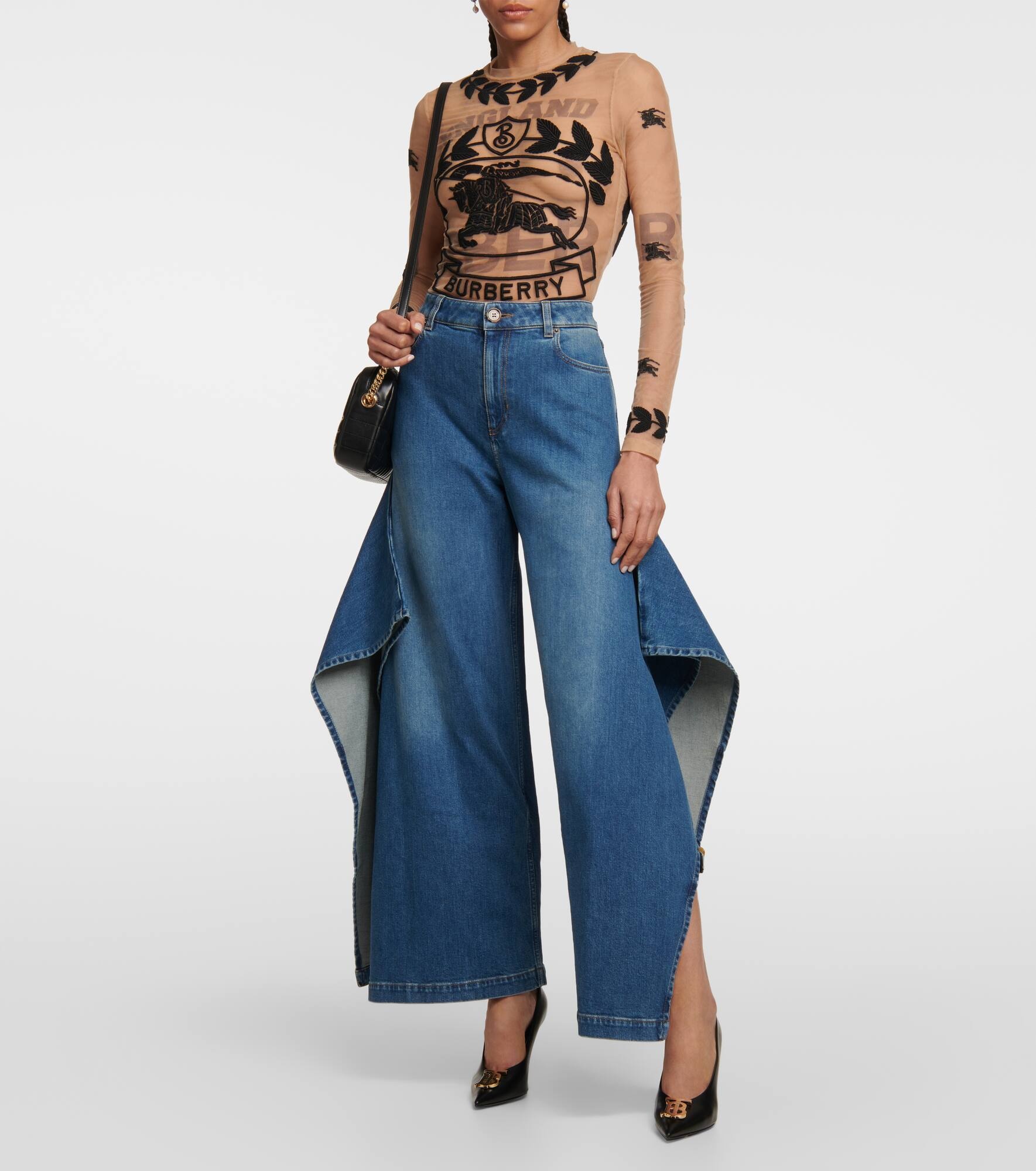 High-rise wide-leg jeans - 2