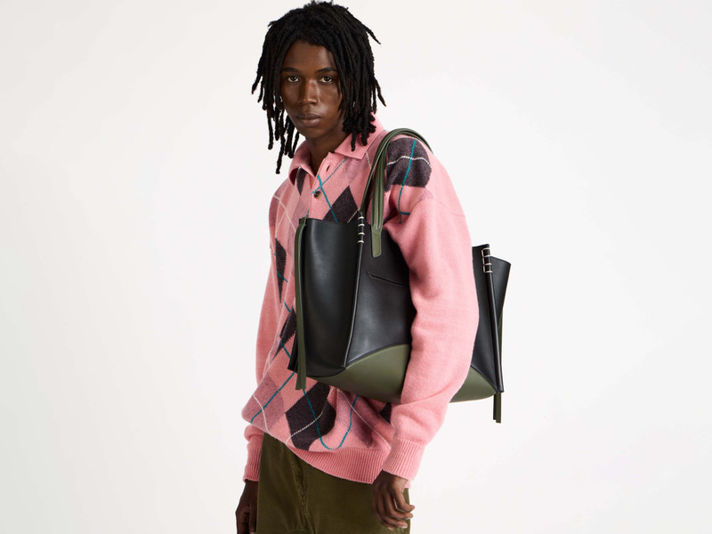 JW Anderson LOAFER CABAS IN BLACK & KHAKI outlook