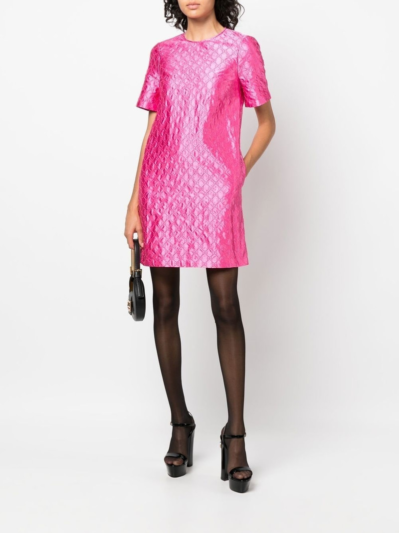 GUCCI GG-embroidered monogram shift dress outlook