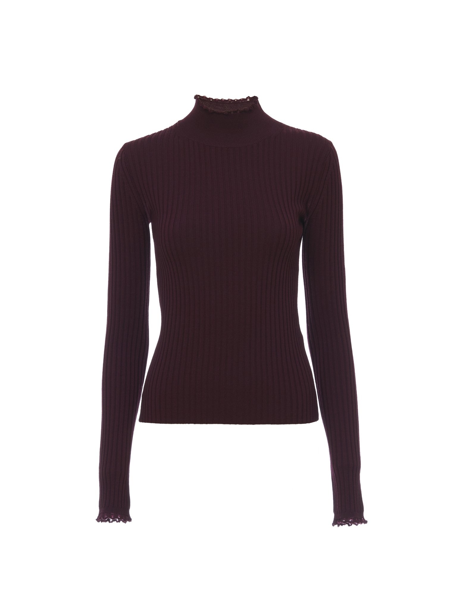 FITTED HIGH-NECK SWEATER - 1