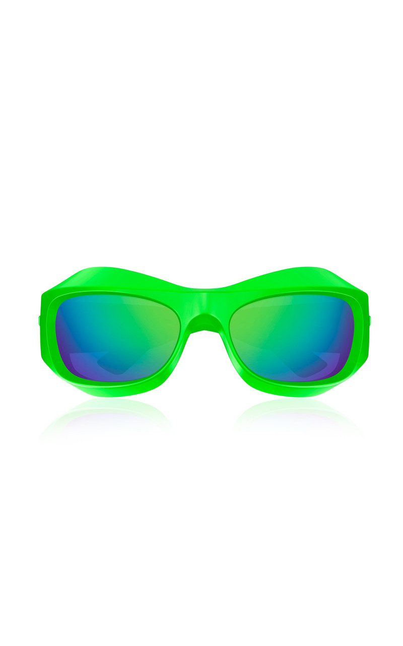 Wrap-Frame Acetate Sunglasses green 1