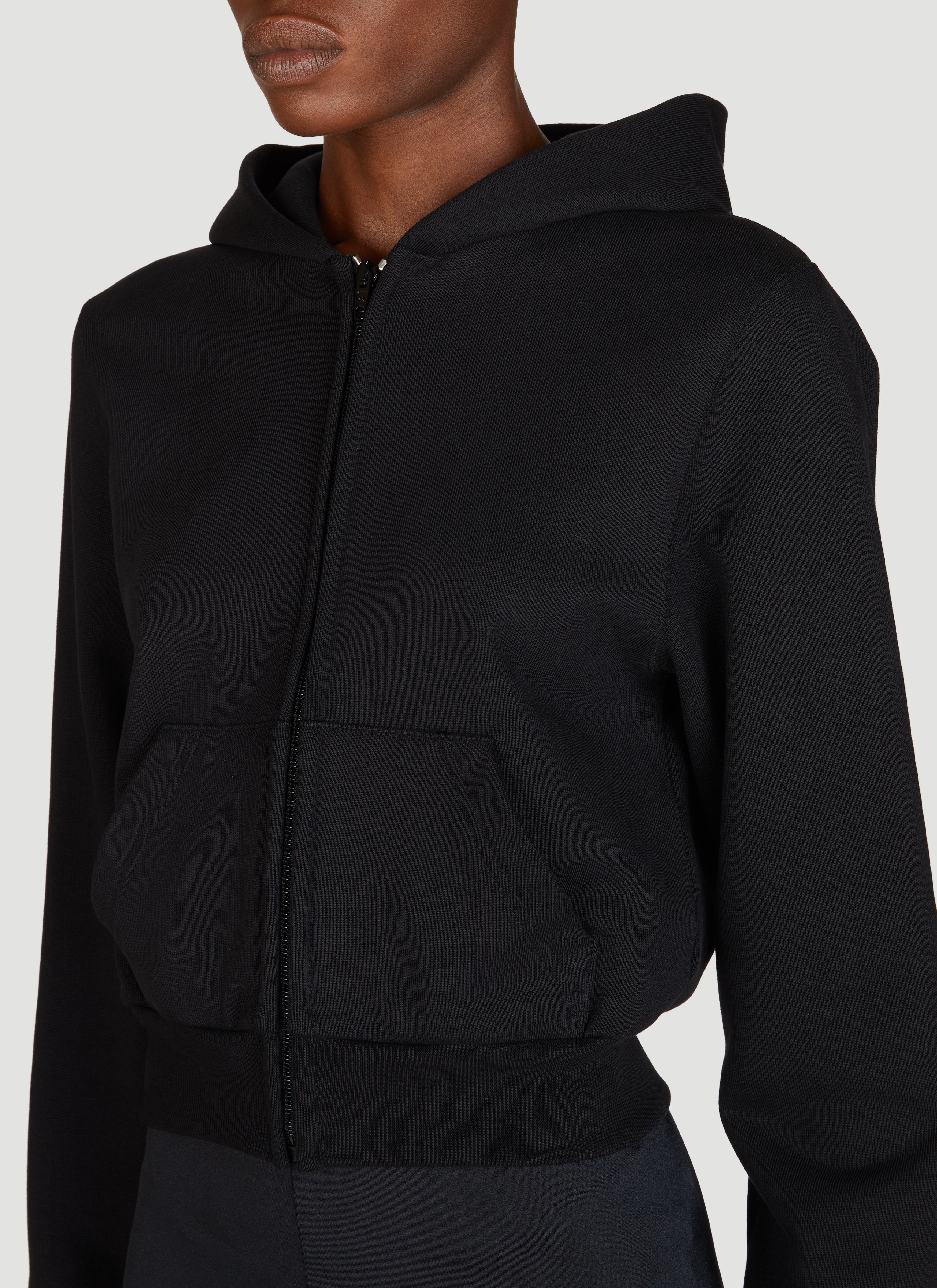 Fitted Zip-Up Hooded Sweatshirt - 5