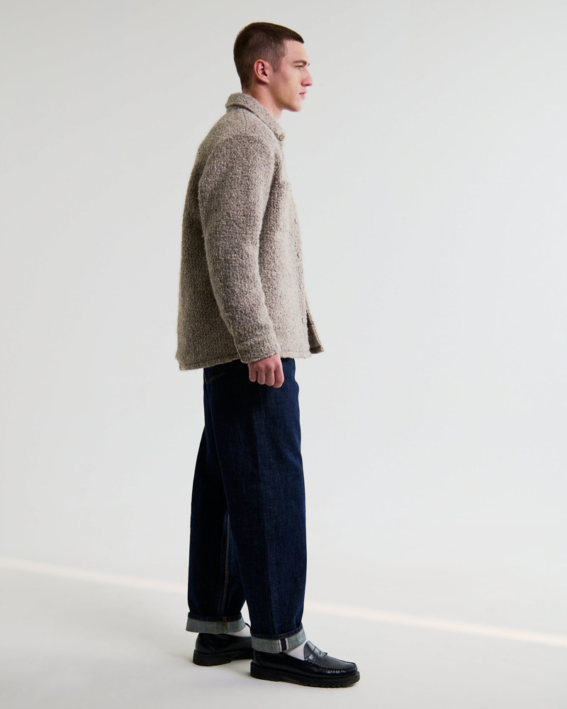 Mount - Natural Reversible Boucle Wool Overshirt 6